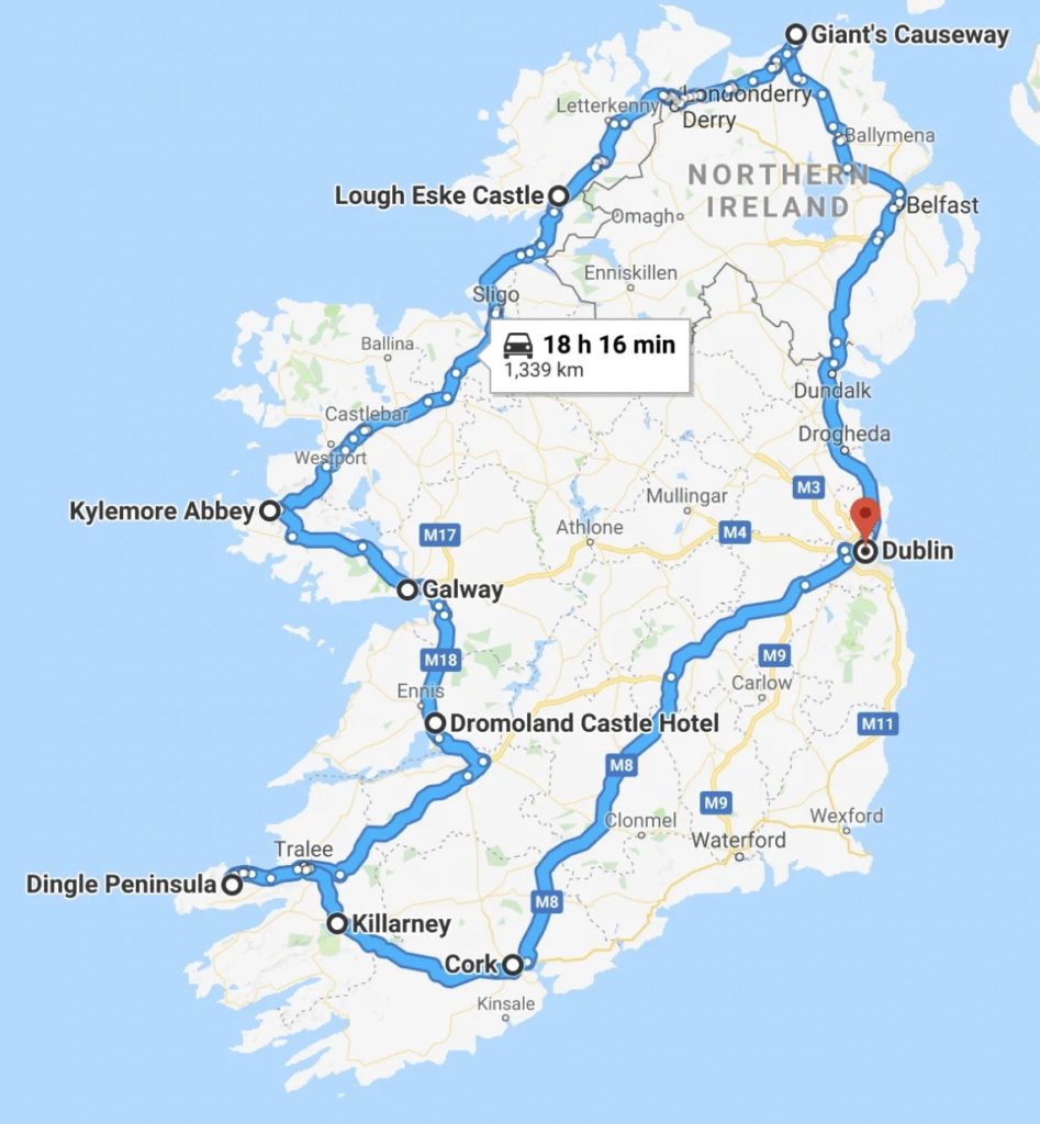 plan irlande 7 jours